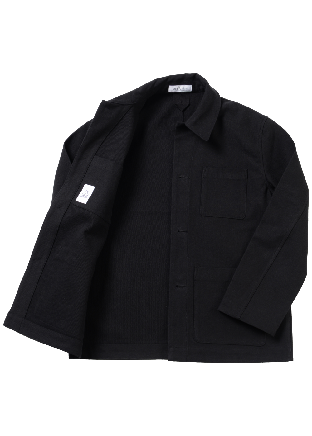 Soobaak Edition Chore Jacket Black - Back satin